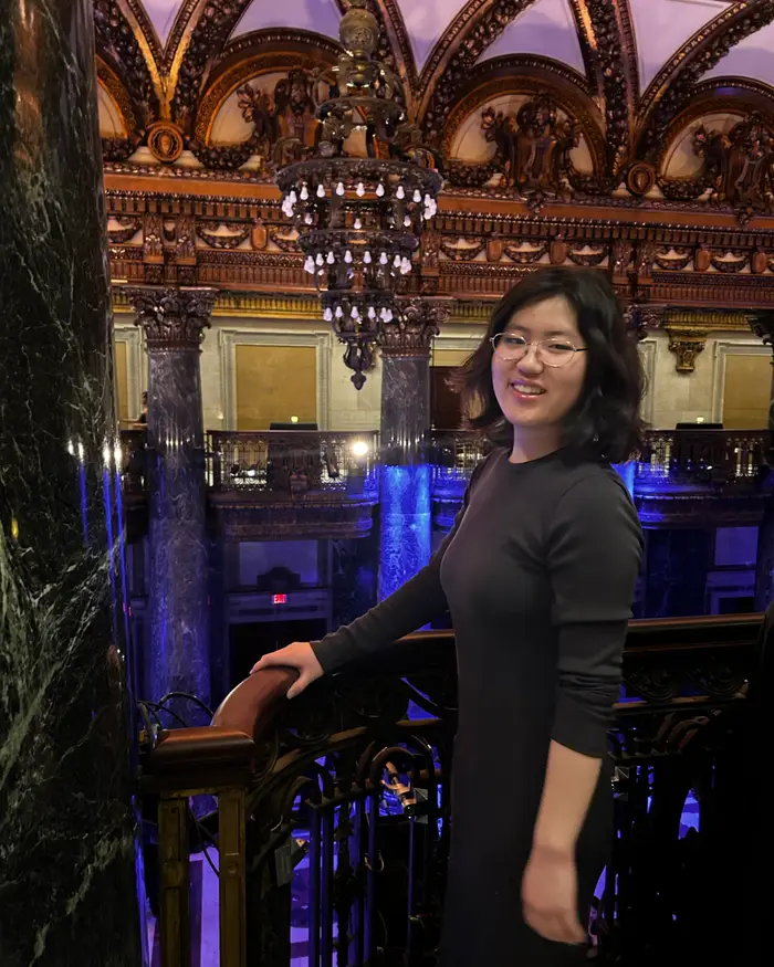 Tiffany poses for a photo at the Dietrich College Great Gatsby Ball