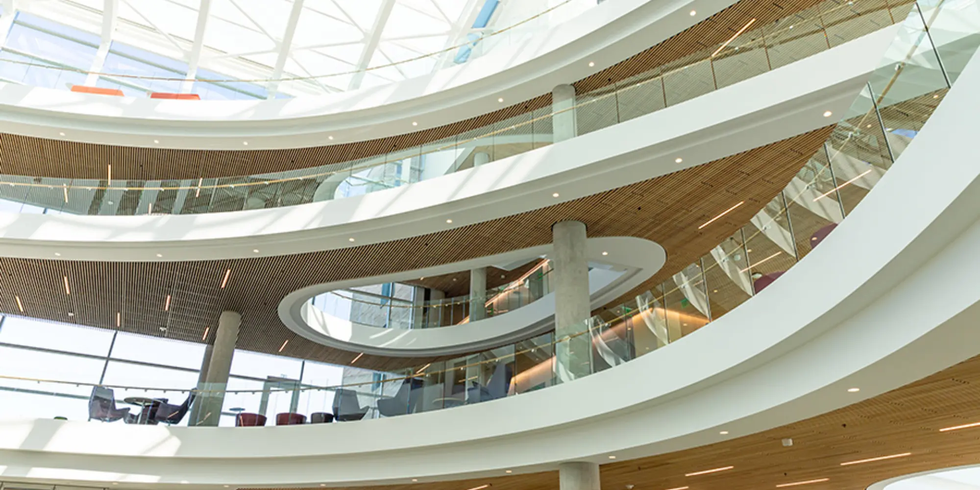 View from first floor of Tepper to the upper floors