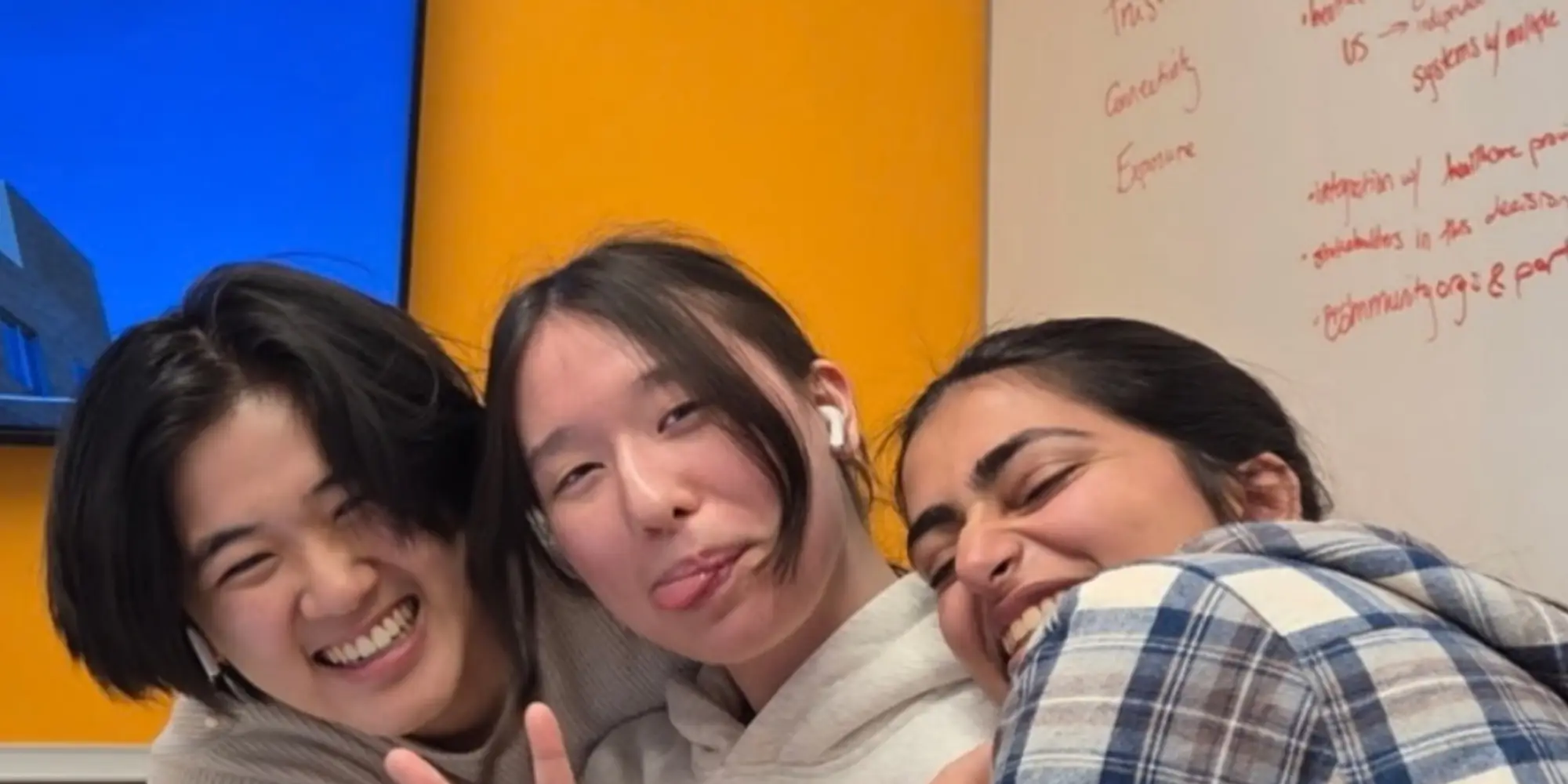Angie and friends pose for a photo