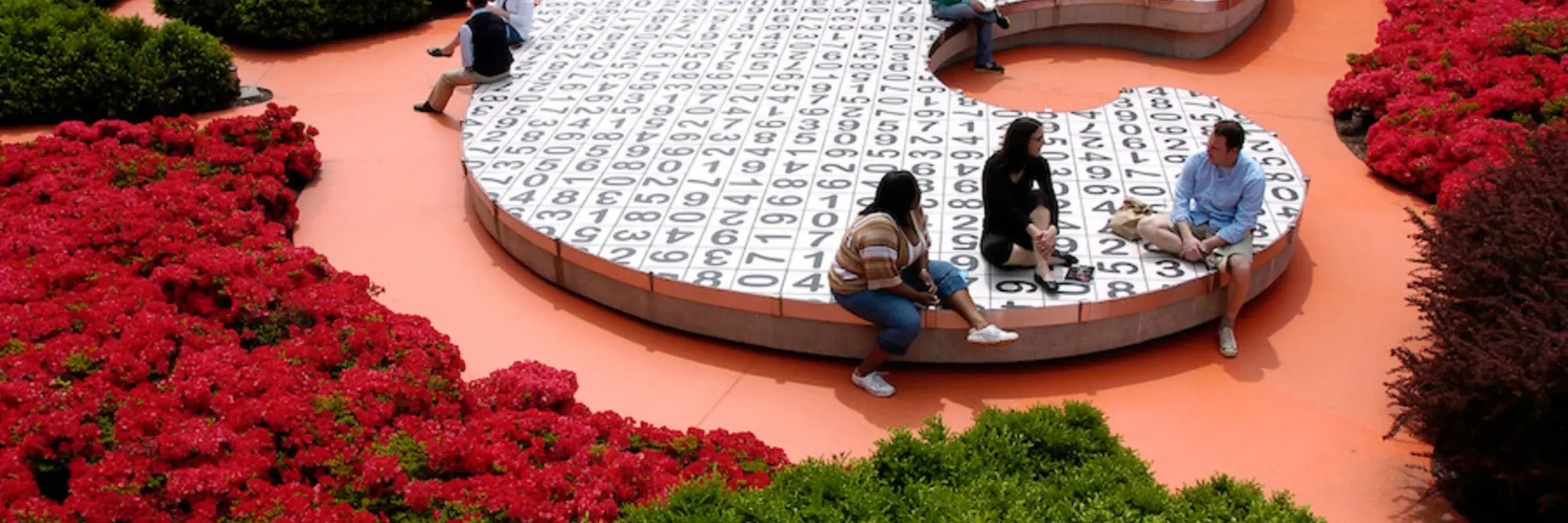 Students gather at the Kraus Campo installation on CMU's campus