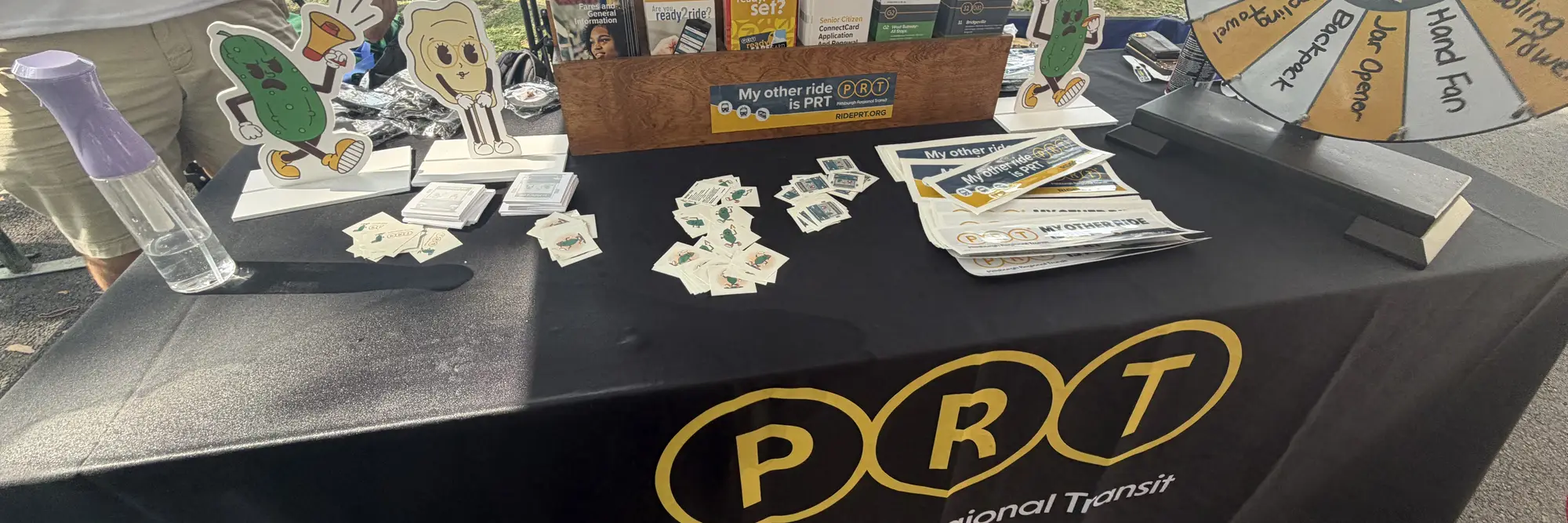 PRT pop up table at Picklesburgh