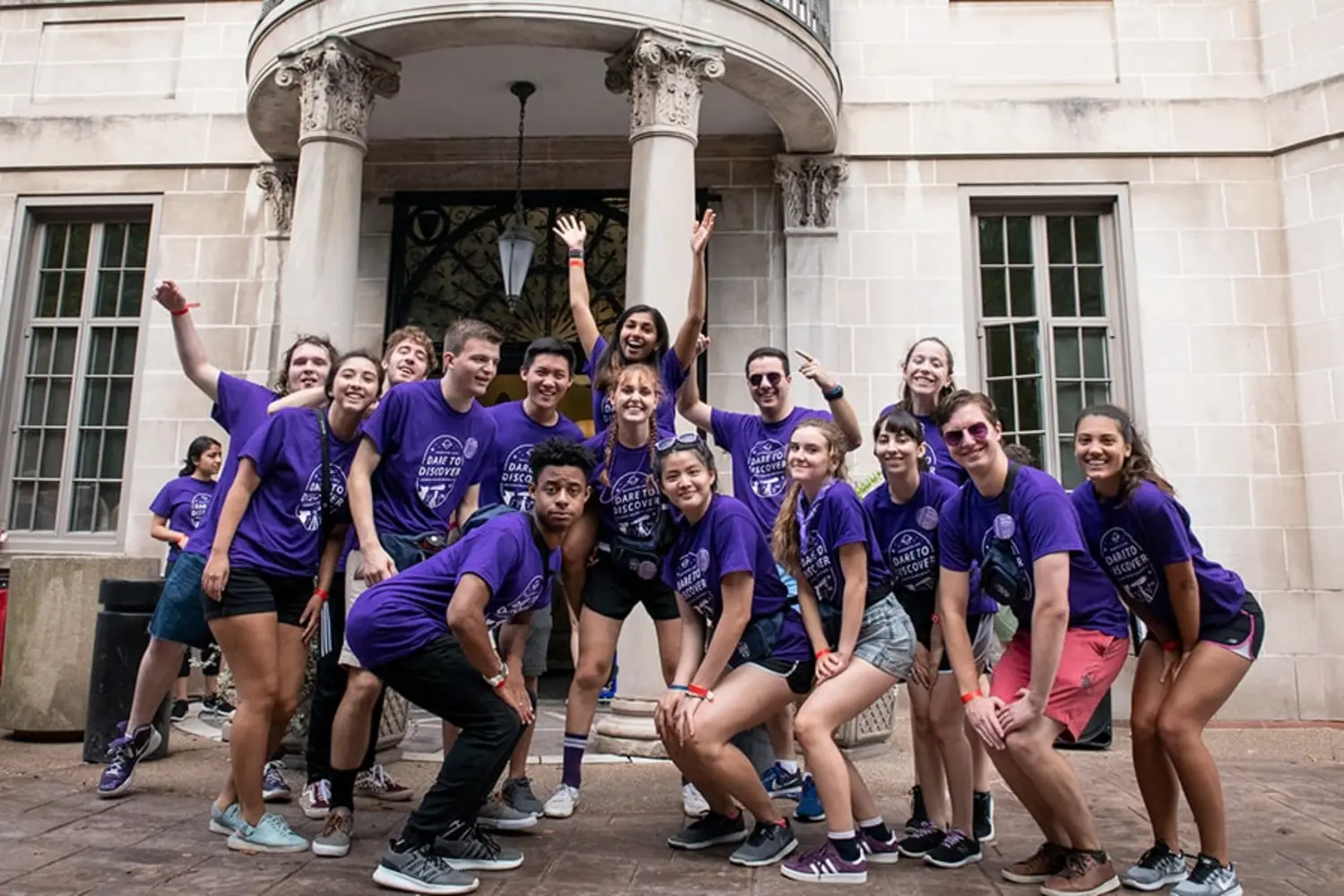 group photo of students during orientation