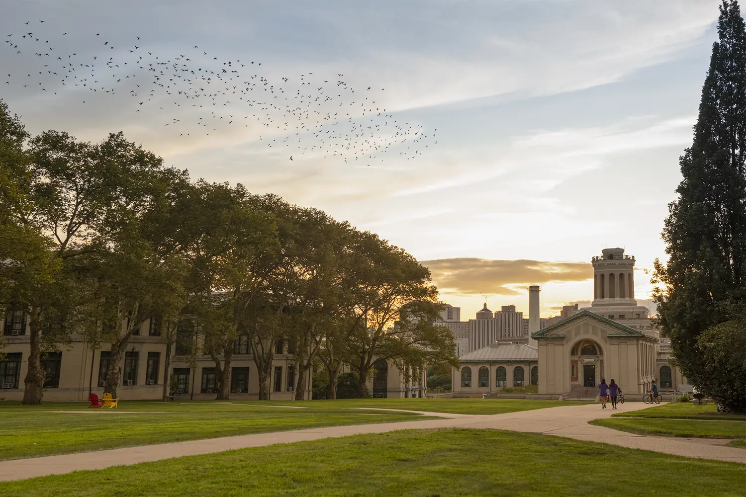 Campus at sunset