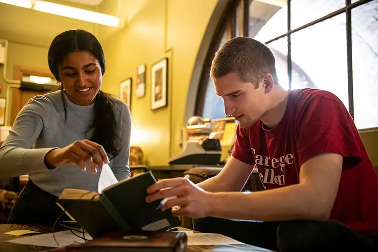 students studying together