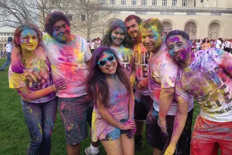 Students participate in Holi at Carnegie Mellon