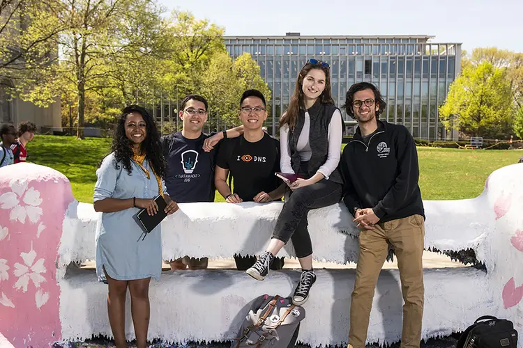 A diverse group of CMU students gathered at The Fence