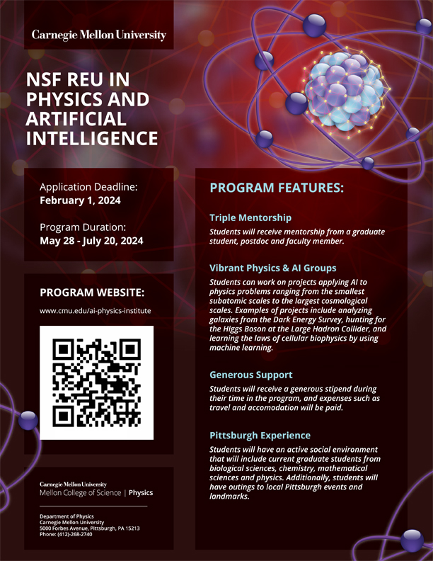 NSF REU in Physics and Artificial Intelligence poster