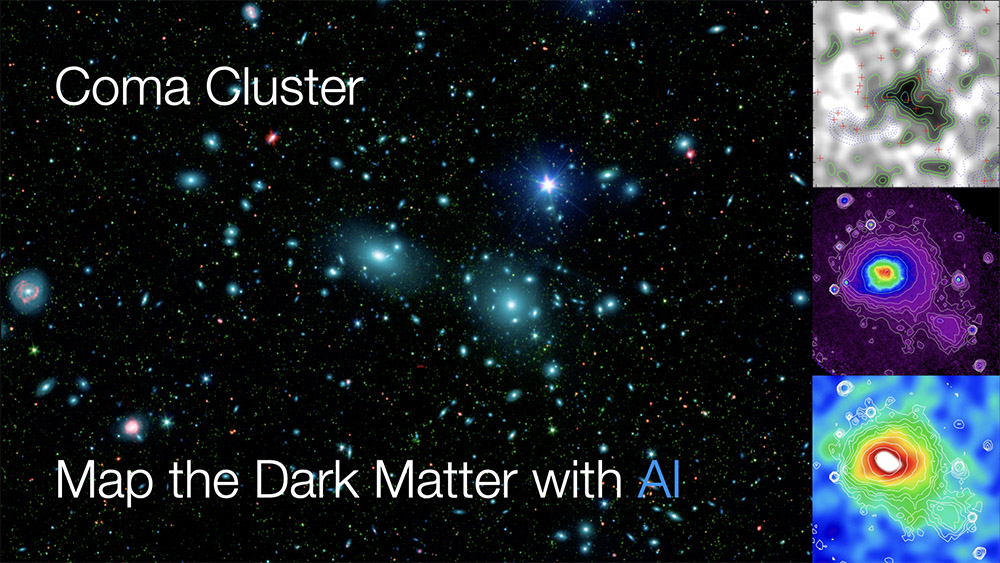 Using AI to map dark matter in the Coma cluster