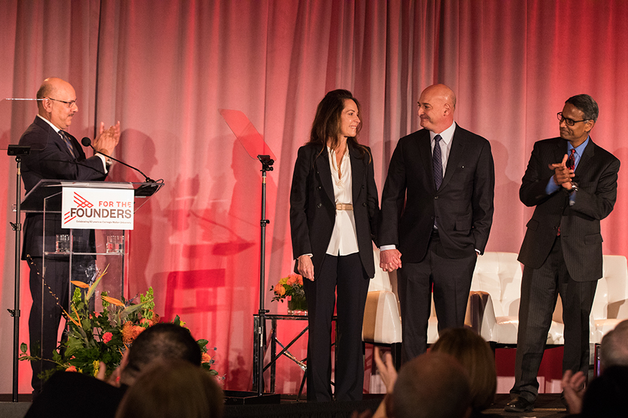 Keith Block and Suzanne Kelley during their gift announcement