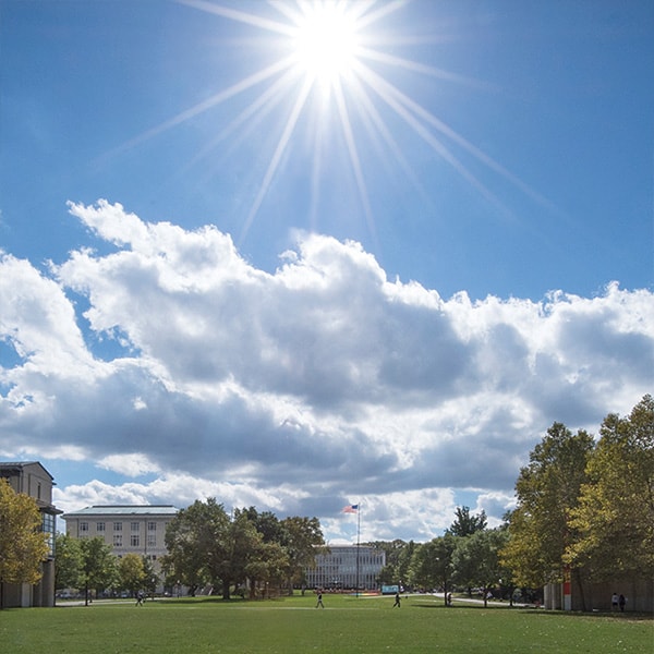 CMU's Pittsburgh campus on a sunny day