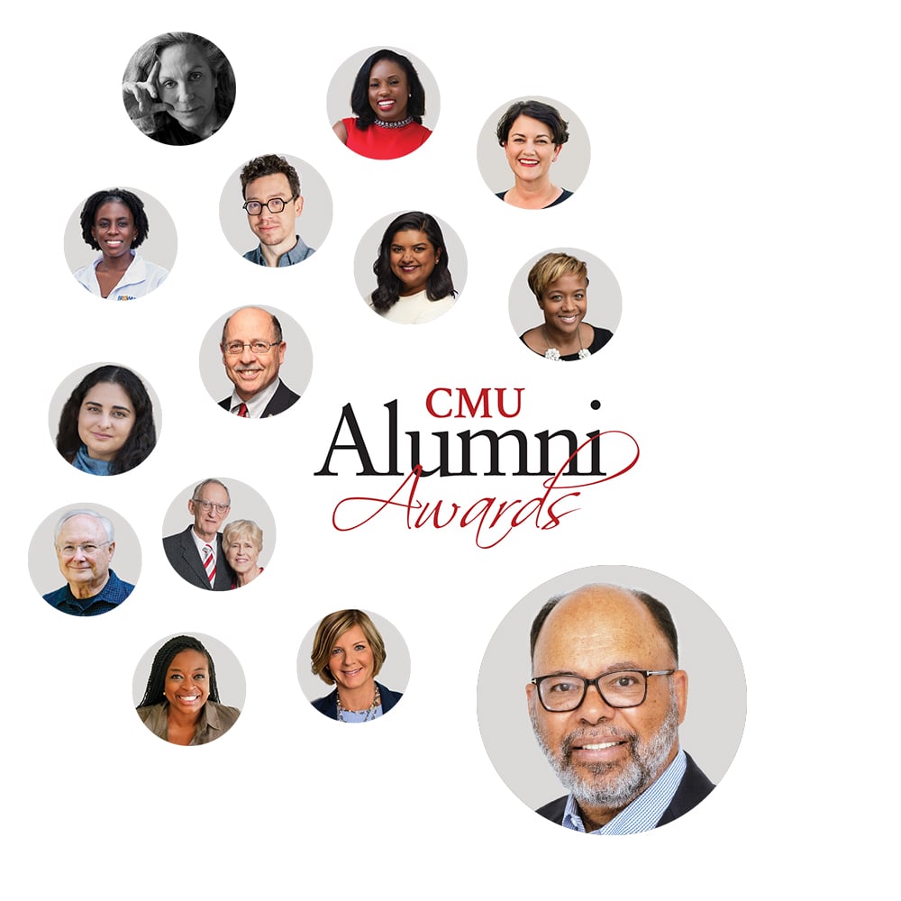 A composite of Alumni Award winners