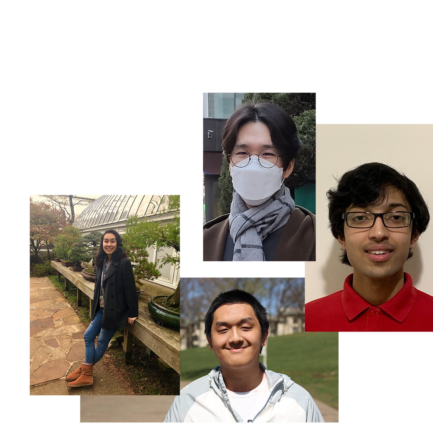A composite photo of CMU's four Goldwater Scholars for 2021
