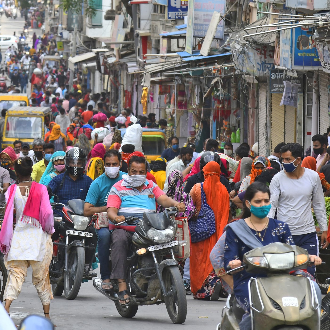 Busy city street
