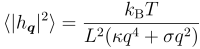 fluctuation spectrum of a membrane