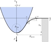 AFM pore indentation geometry