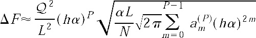 approximate Fourier space error for the P3M algorithm