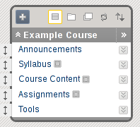 Course Menu Screenshot