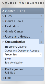 Control Panel - Properties Screenshot