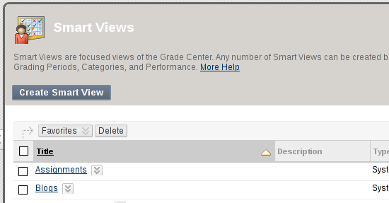 Grade Center Smart View Screenshot