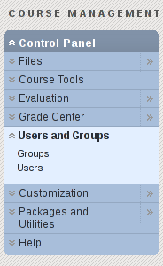 Control Panel - Users and Groups