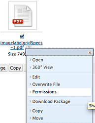 Individual File Permissions for Guest Access Screenshot