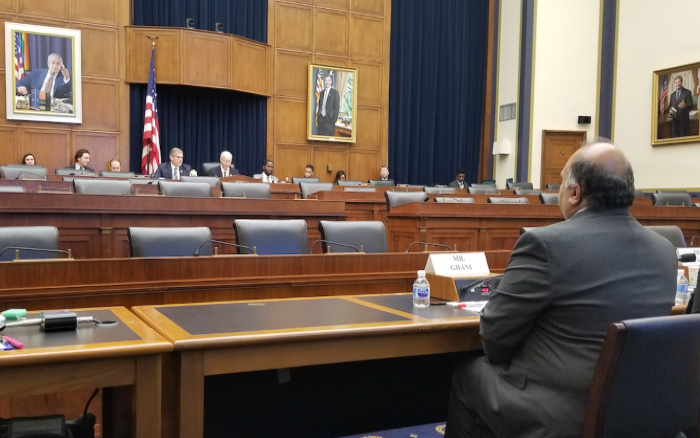 Professor Rayid Ghani testifying in a previous trip to the U.S. Capitol