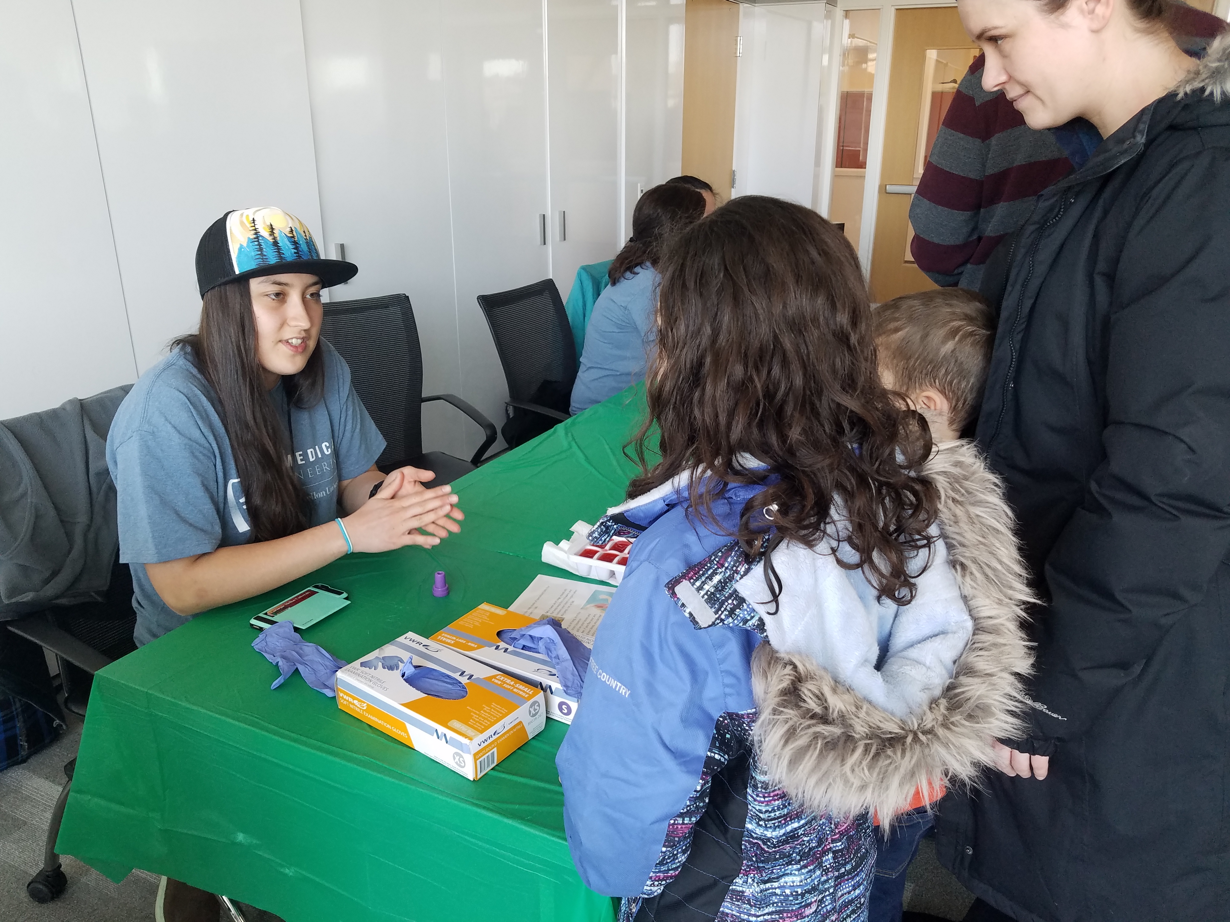 Lab members at Explore Engineering event