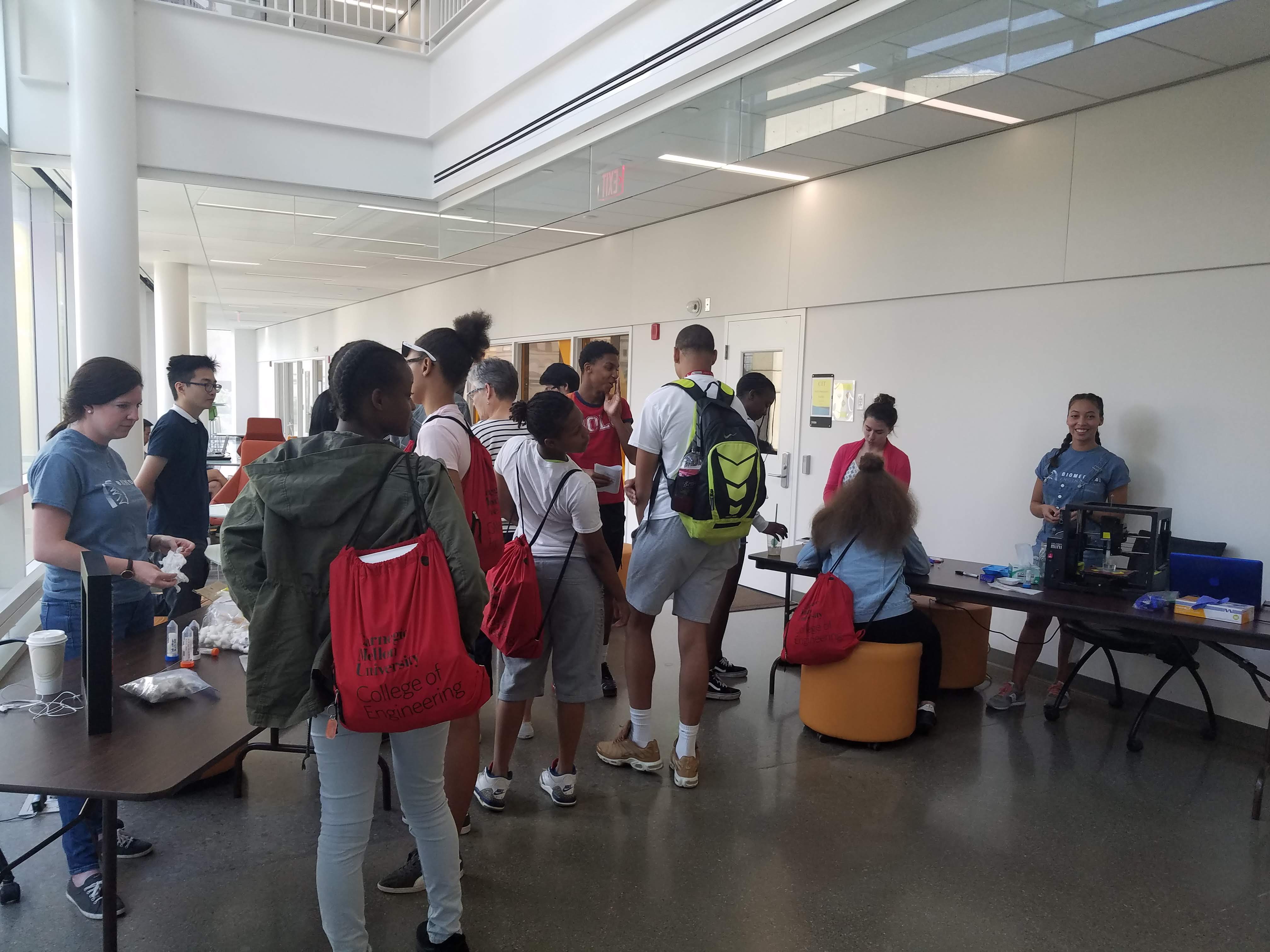 Children visit the BME department at CMU.