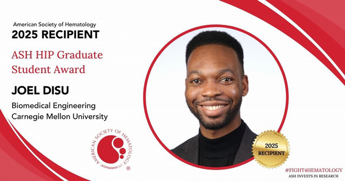 Joel receives ASH fellowship