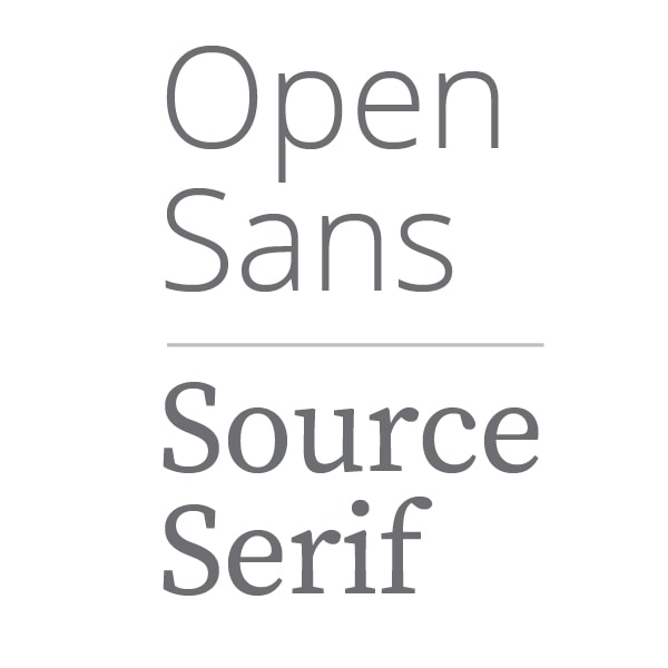Open Sans font family visual