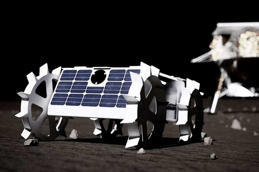 Image of robot on the moon.