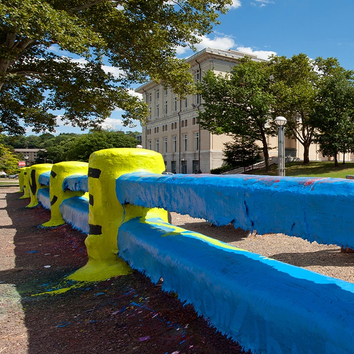 The fence on CMU's campus.