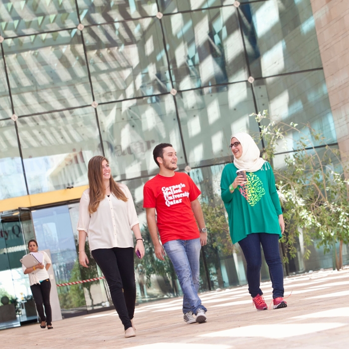 CMU students on Qatar campus.