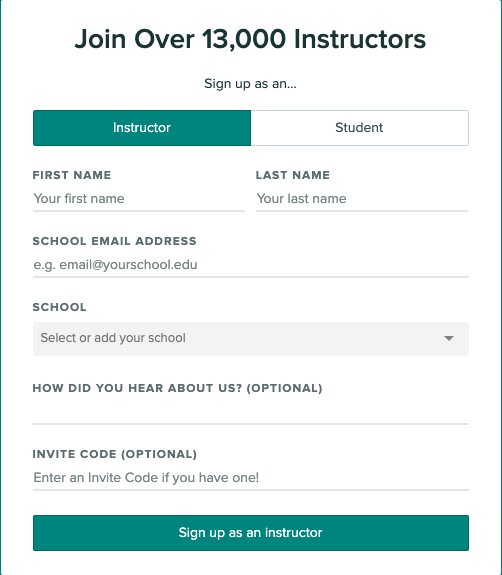 information fields on gradescope page