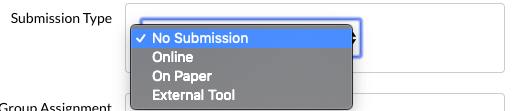 edit assignment settings popup