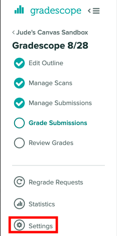 gradescope assignment settings