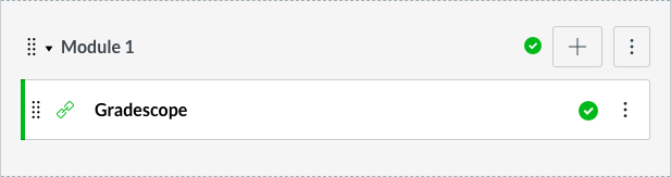 gradescope enable in course module