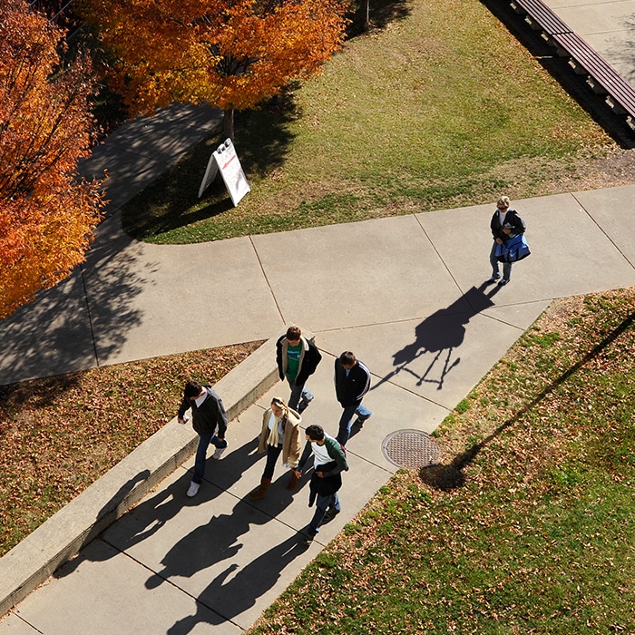 aerial view of the cut in the fall