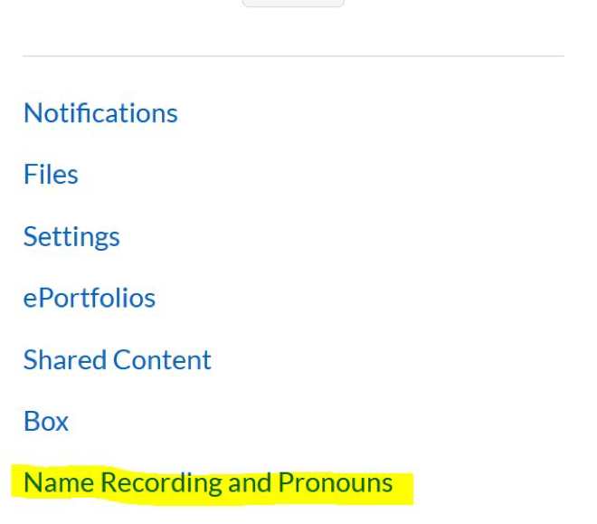 name recordings and pronouns link
