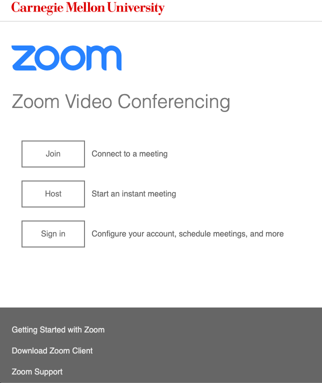 Zoom User Interface