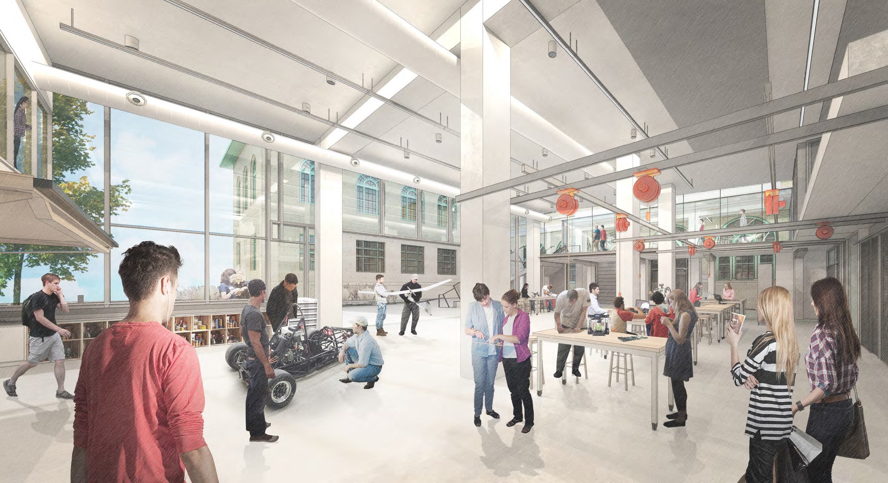 Ansys Hall rendering makerspace