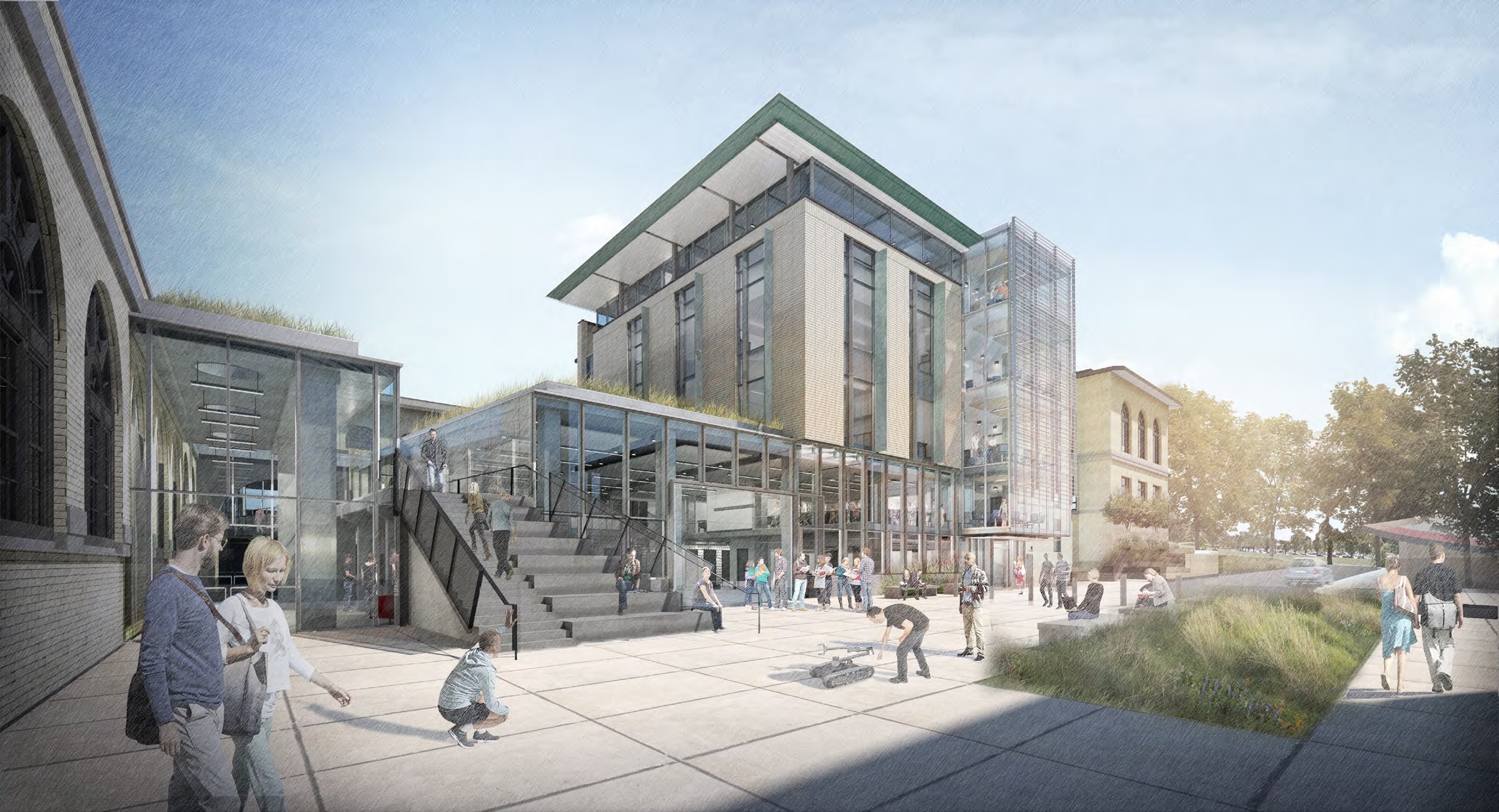 Ansys Hall outside rendering