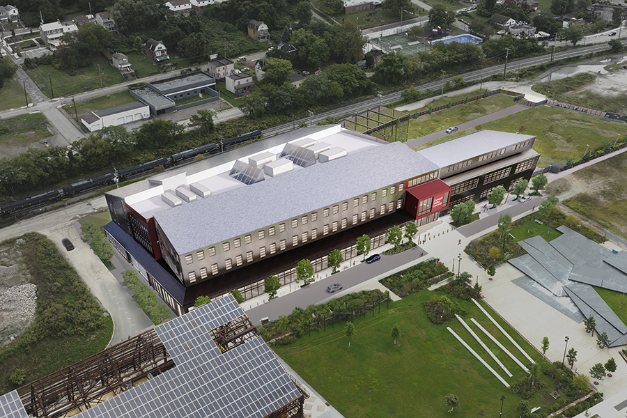 Robotics Innovation Center Aerial View Rendering