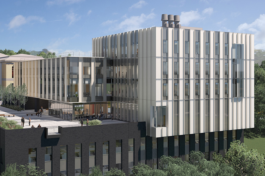 exterior of Scaife Hall