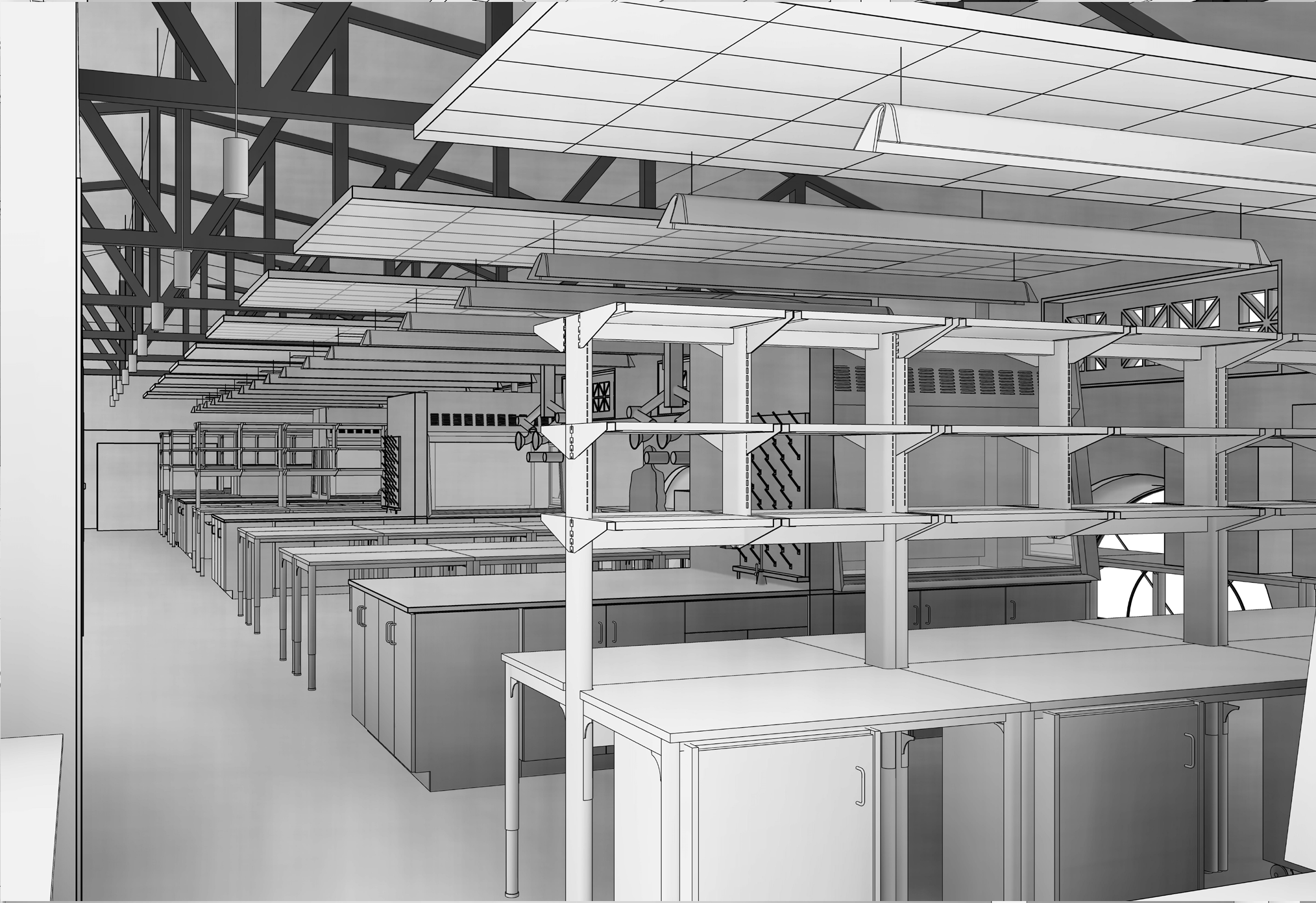 Architectural rendering of new lab space