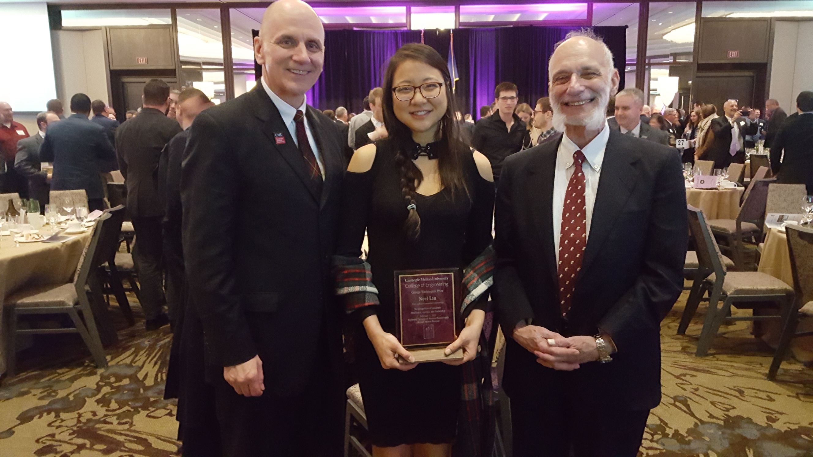 Nicole Lau with Dave Dzombak and Irving Oppenheim