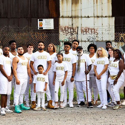 Photo of some of the artists of 1Hood Media.