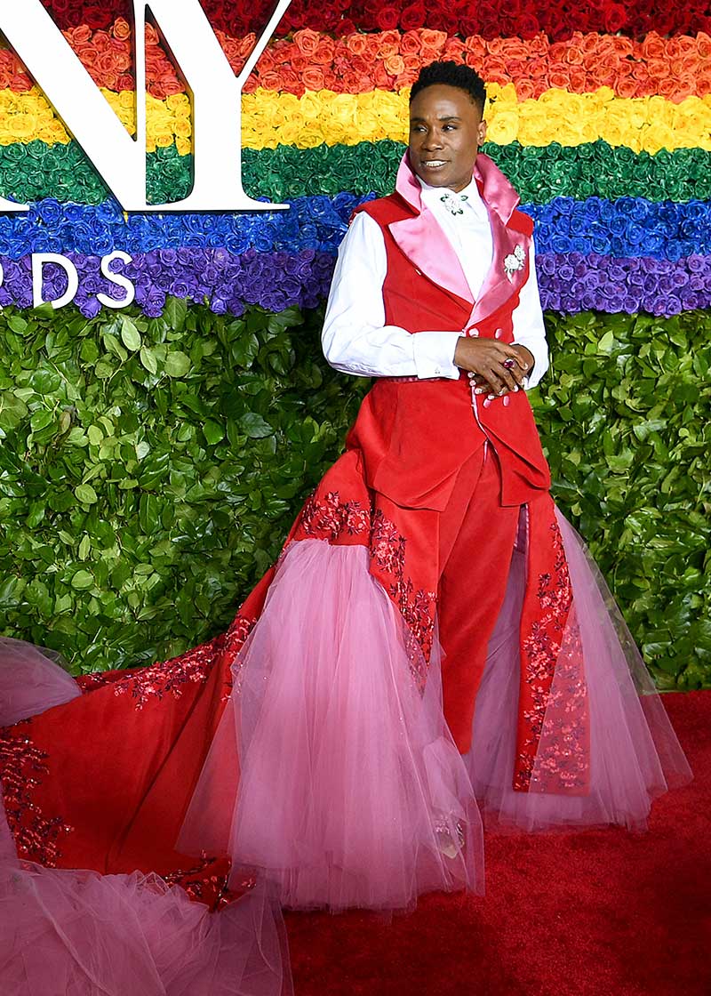 Billy Porter on the Tony Awards red carpet.