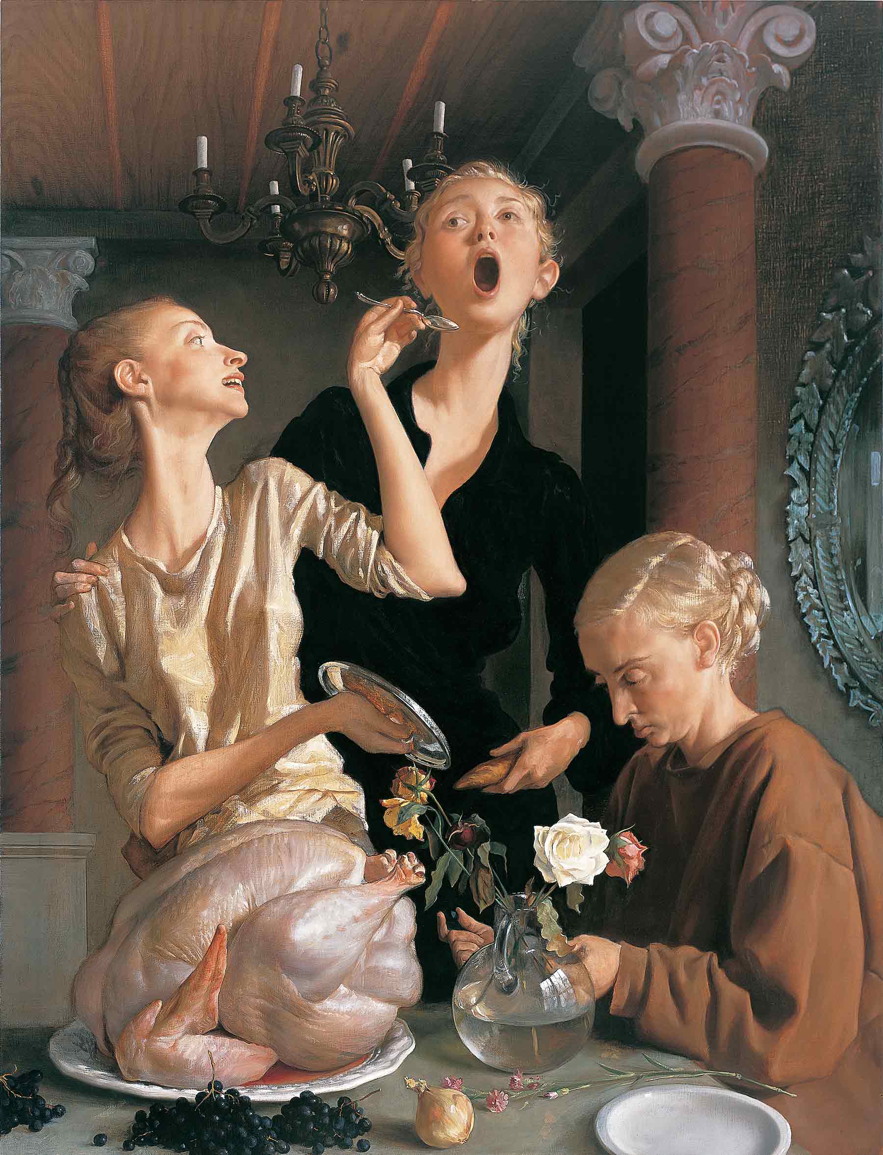 John Currin's 2002 work, Thanksgiving.