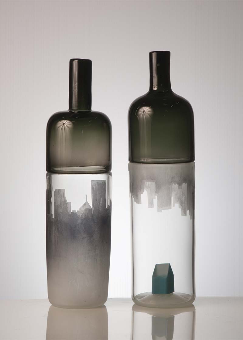 McElwee's art: Double House Bottles.